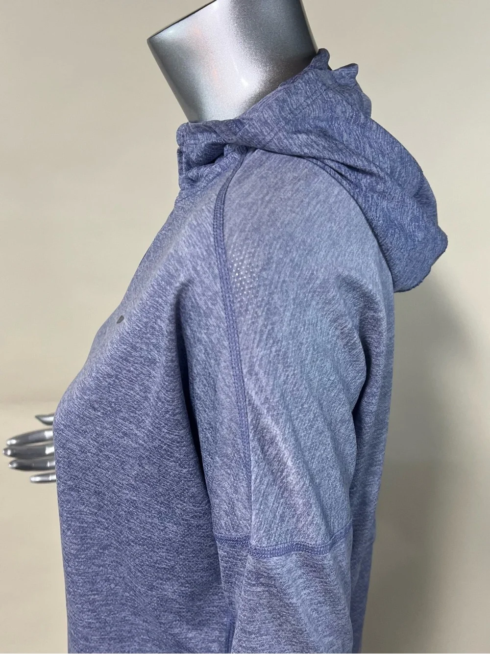 Nike Dri Fit Running Women’s Small Crop Hoodie Athletic Top Half Sleeve Blue